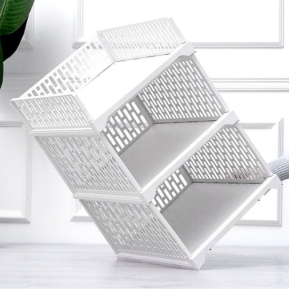 UK New White Wardrobe Drawer Units Organizer Clothes Closet Stackable Storage Boxes Two Size