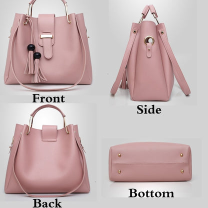 Womens Purse And Handbag 3Pcs Bag Set Tassel Tote Clutch Satchel Top Handle Shoulder Bag