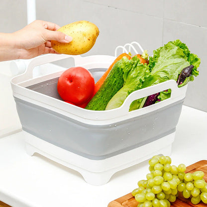 Foldable Multipurpose Basin Collapsible Washing Up Bowl Camping Sink Travel UK