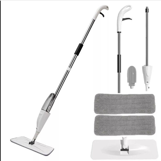 Spray Mop Microfibre Pad Floor Cleaning Mop For All Floor Types Bottle  2 Pads