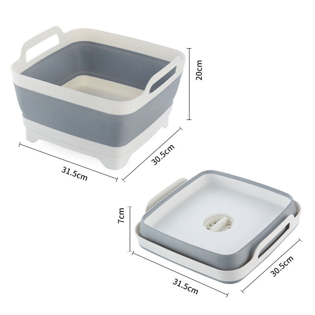 Foldable Multipurpose Basin Collapsible Washing Up Bowl Camping Sink Travel UK