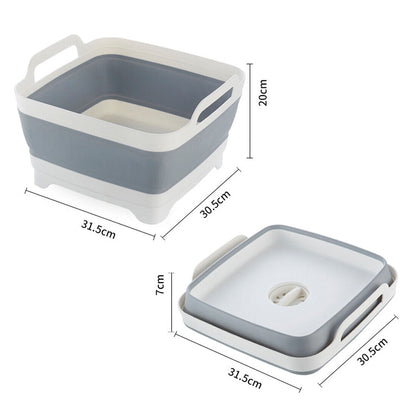 Foldable Multipurpose Basin Collapsible Washing Up Bowl Camping Sink Travel UK