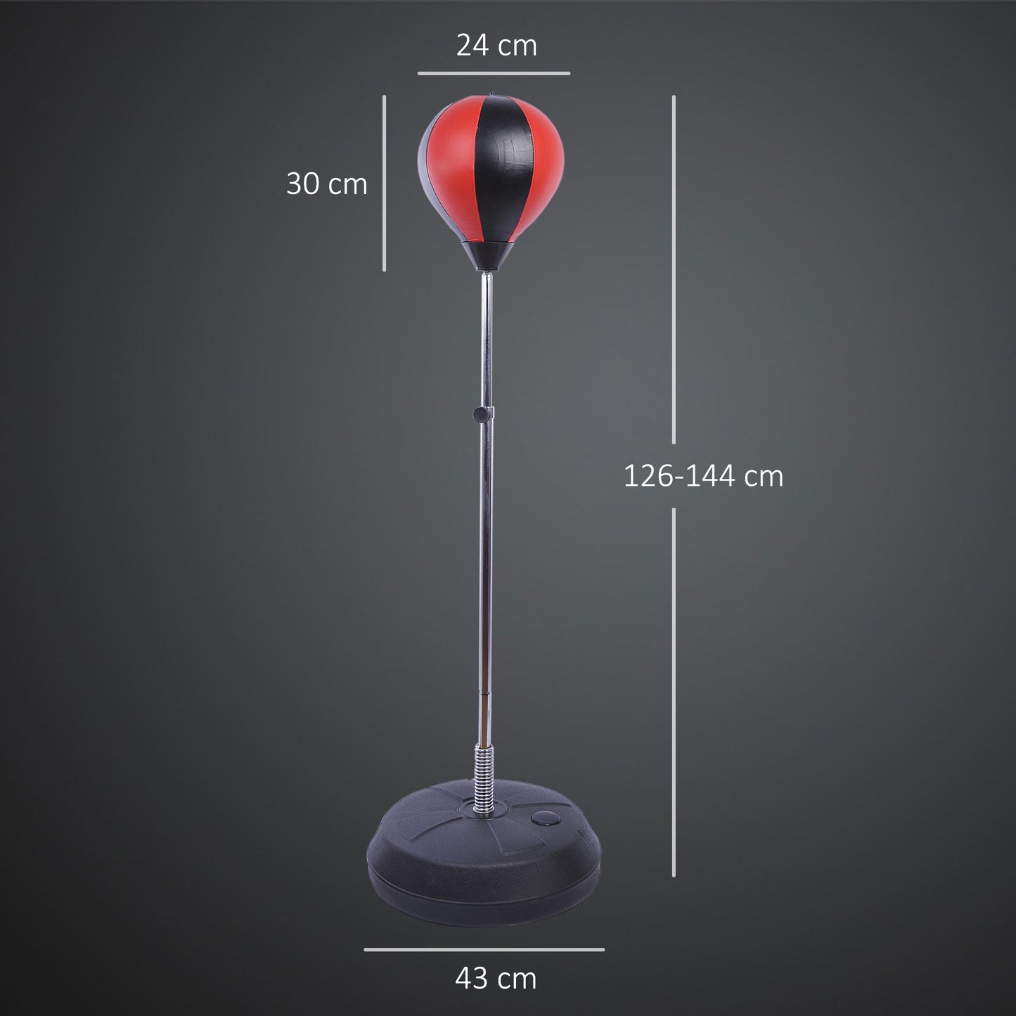 Punching Bag With Stand, 126-144 Cm Height Adjustable Boxing Set Free Standing Speed Bag With Gloves And Air Pump For Teenagers Home Gym Workout