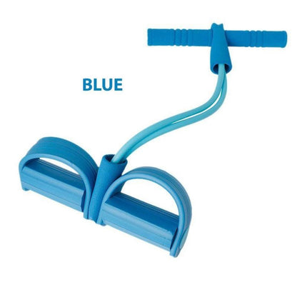 New Outdoor Sports Exercise Pedal Tensioner Sports Rope Fitness Equipment Slim Abdominal Arm Pedal Tension Rope Sit-Up Assistant Rubber Equipment Tensioner